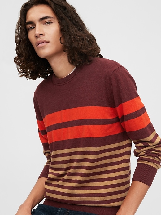 1 of 8 showing, with the color orange stripe of product Mainstay Sweater