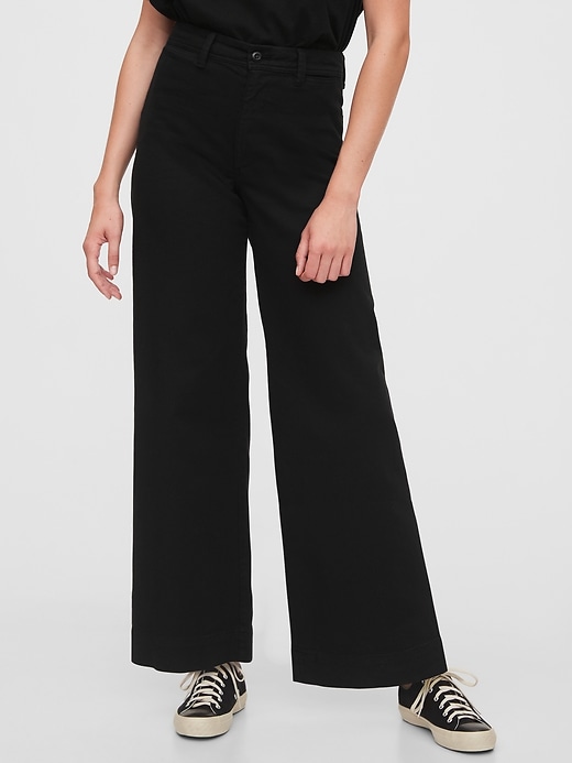 Image number 1 showing, High Rise Wide-Leg Pants With Washwell&#153