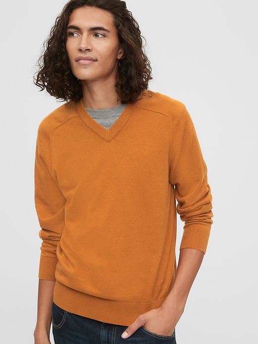 View large product image 1 of 1. Cashmere V-Neck Sweater