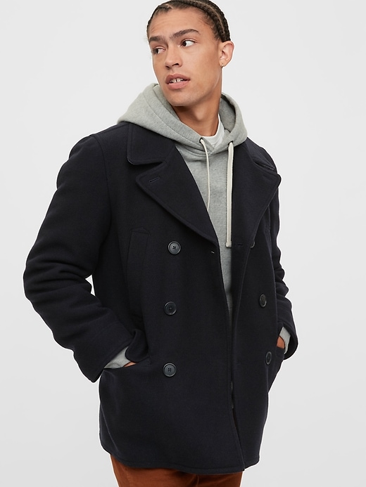 Image number 1 showing, Wool Peacoat