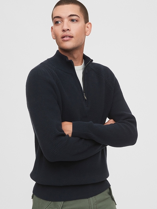 View large product image 1 of 1. Mockneck Shaker Sweater