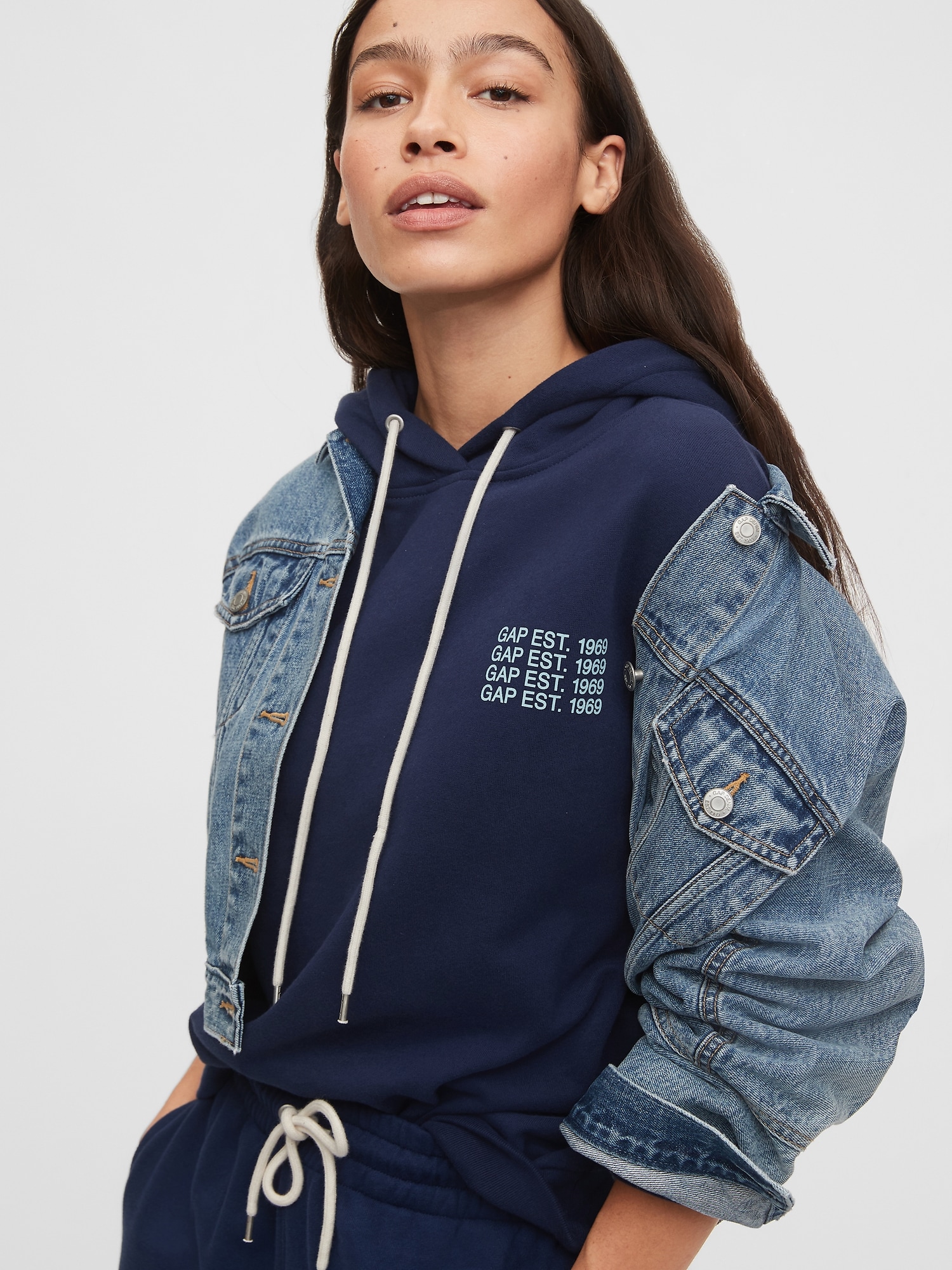 gap cropped hoodie