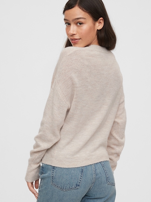 2 of 8 showing, with the color oatmeal beige of product Dolman Crewneck Sweater