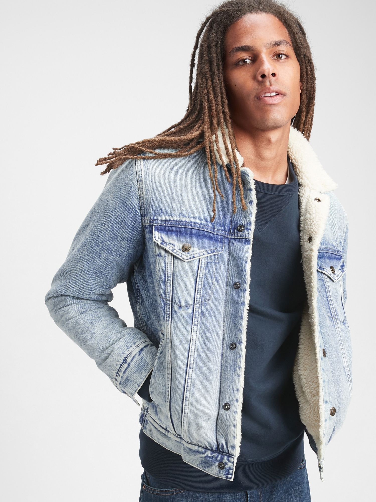 gap sherpa denim