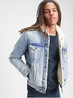 gap mens sherpa jacket