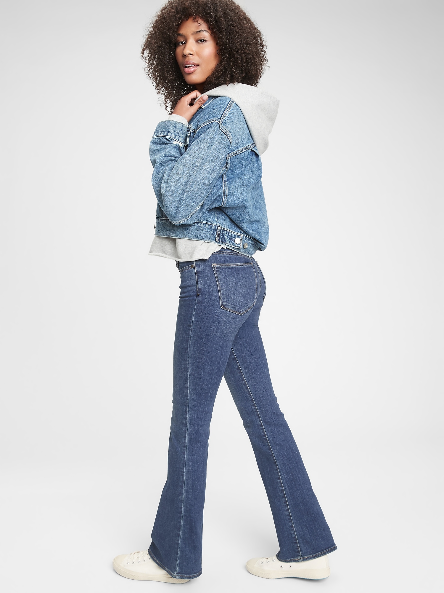 gap mid rise perfect boot jeans