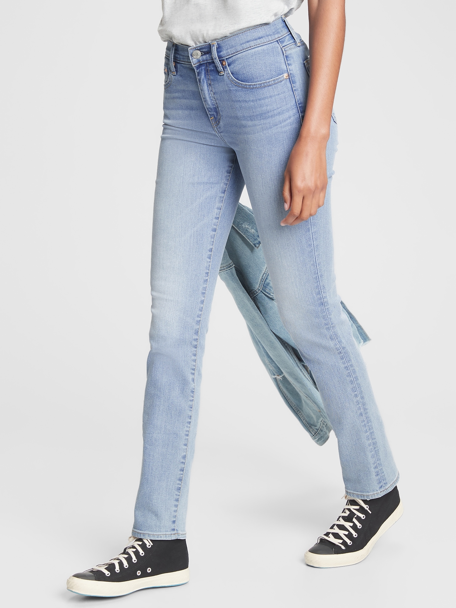 gap mid rise straight jeans
