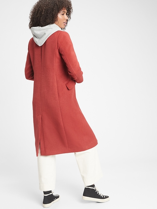 2 of 8 showing, with the color red hawk of product Wool Topcoat