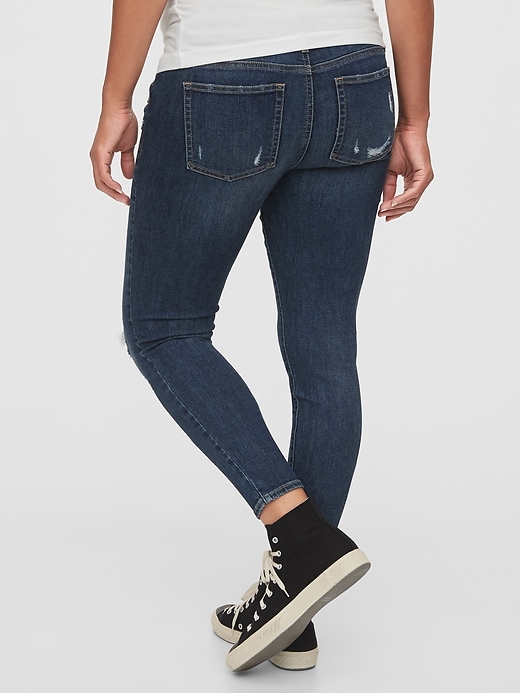 Maternity Inset Panel Skinny Ankle Jeans With Washwell™ Gap