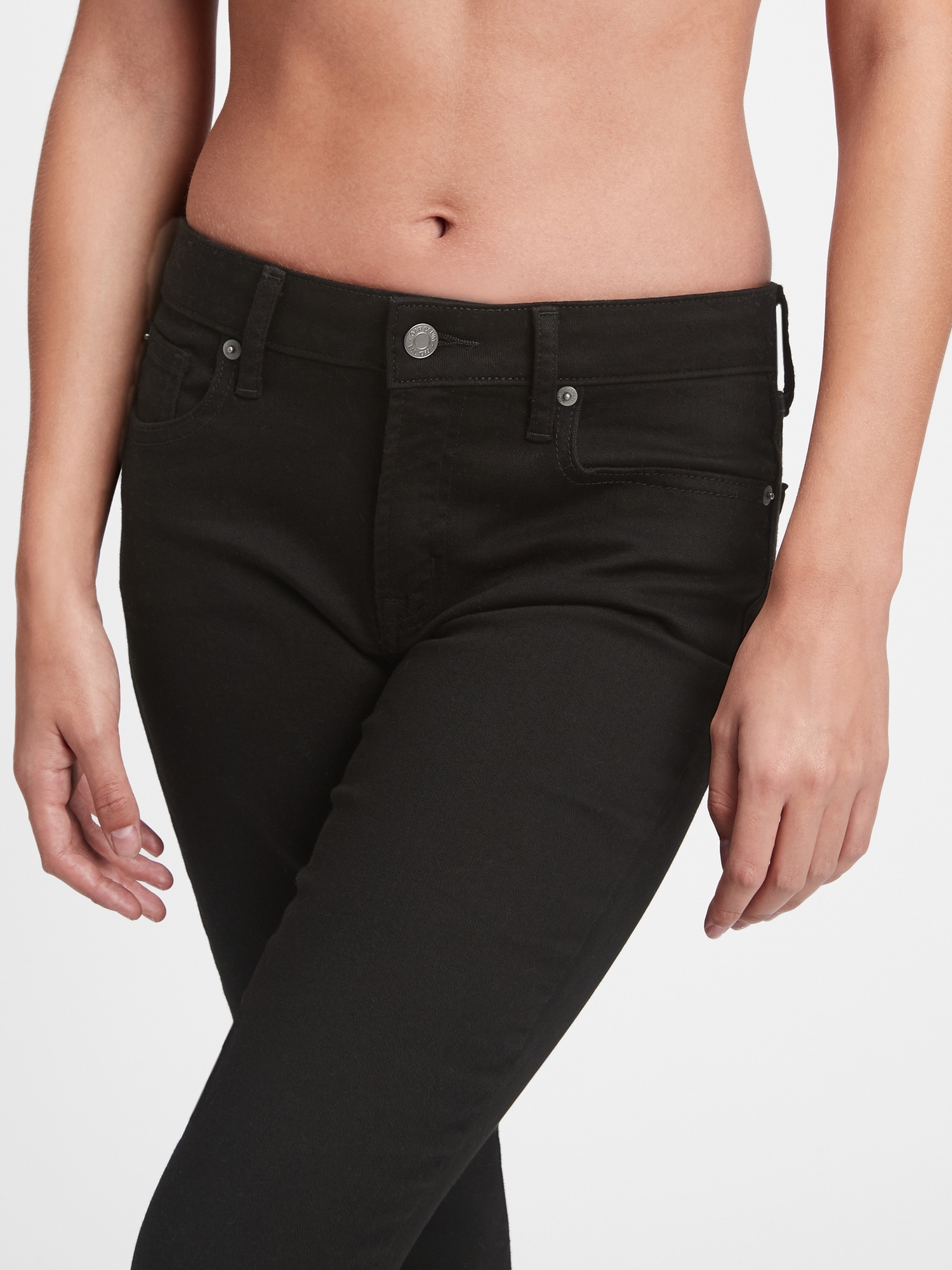 denizen curvy skinny jeans black