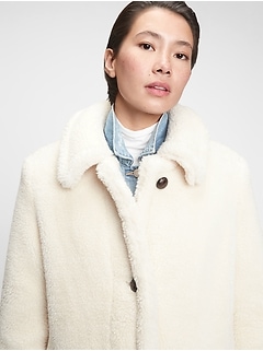 gap sherpa jacket women's