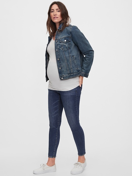 Image number 4 showing, Maternity True Waistband Full Panel Skinny Jeans With Washwell&#153 