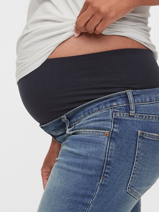 Image number 3 showing, Maternity True Waistband Full Panel Cigarette Jeans With Washwell&#153 