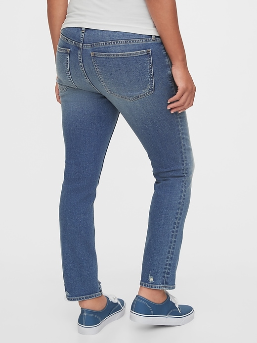 Image number 2 showing, Maternity True Waistband Full Panel Cigarette Jeans With Washwell&#153 