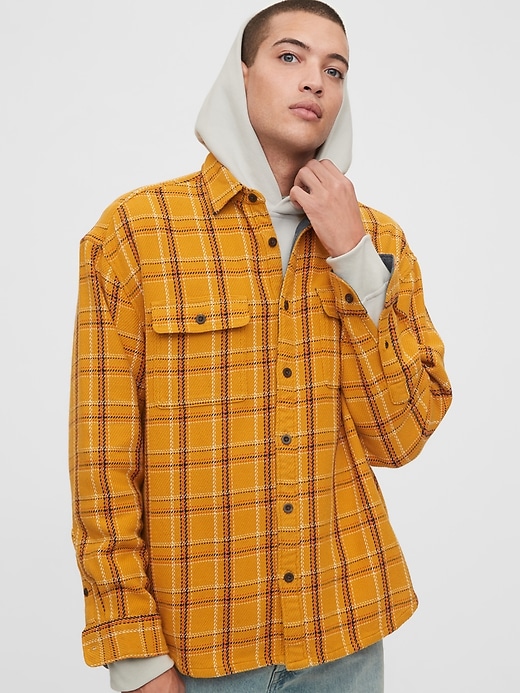 Image number 1 showing, Heavyweight Flannel Shirt Jacket