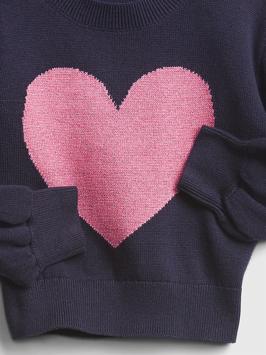 Image number 3 showing, Toddler Heart Crewneck Sweater
