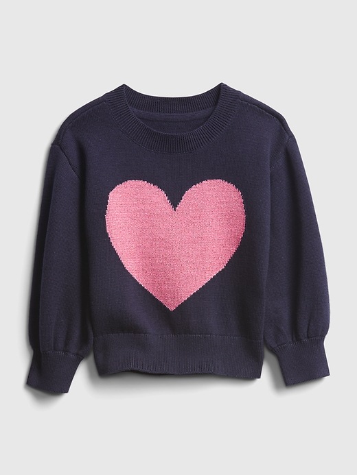 Image number 1 showing, Toddler Heart Crewneck Sweater