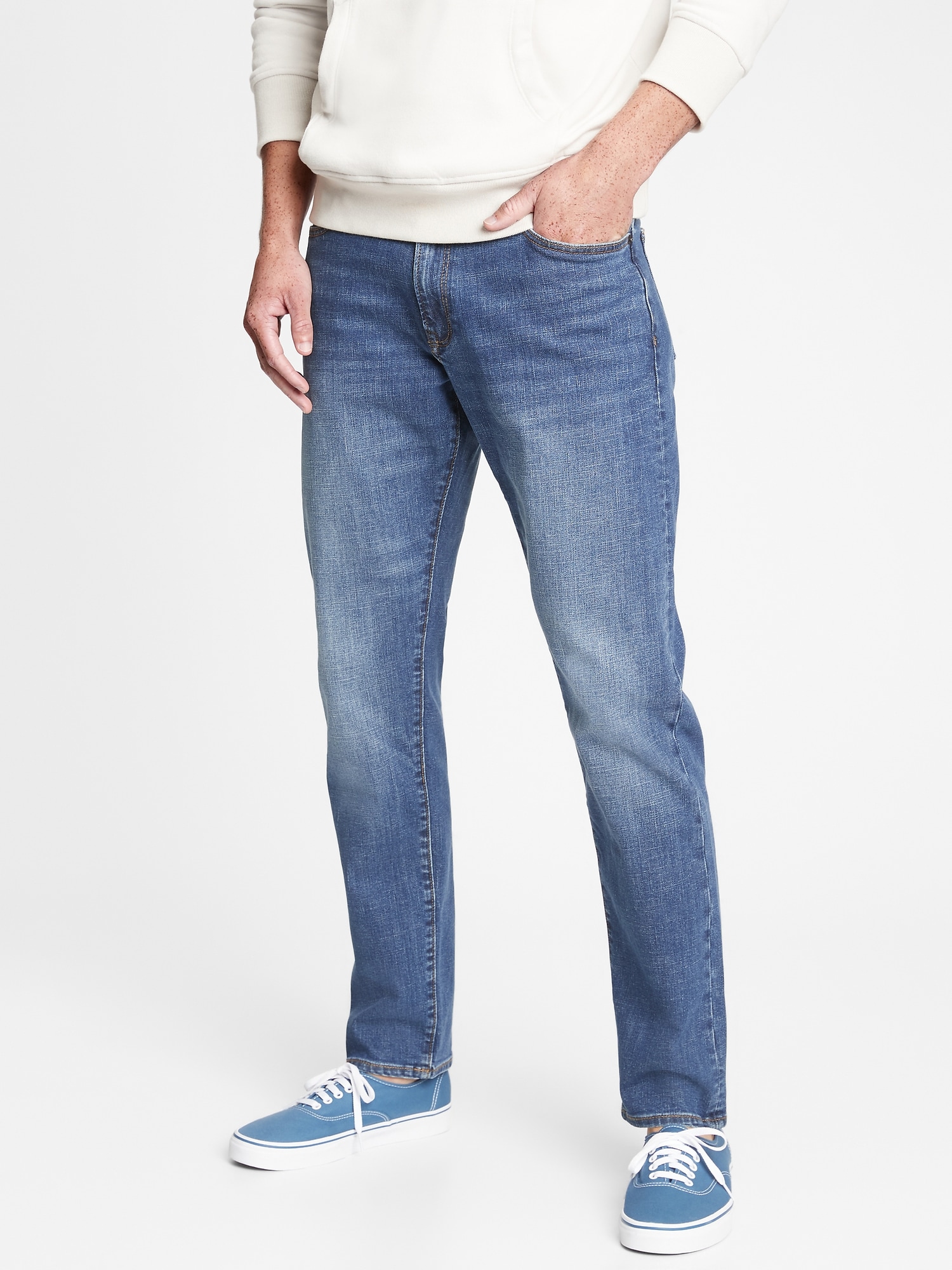 athletic tapered jeans