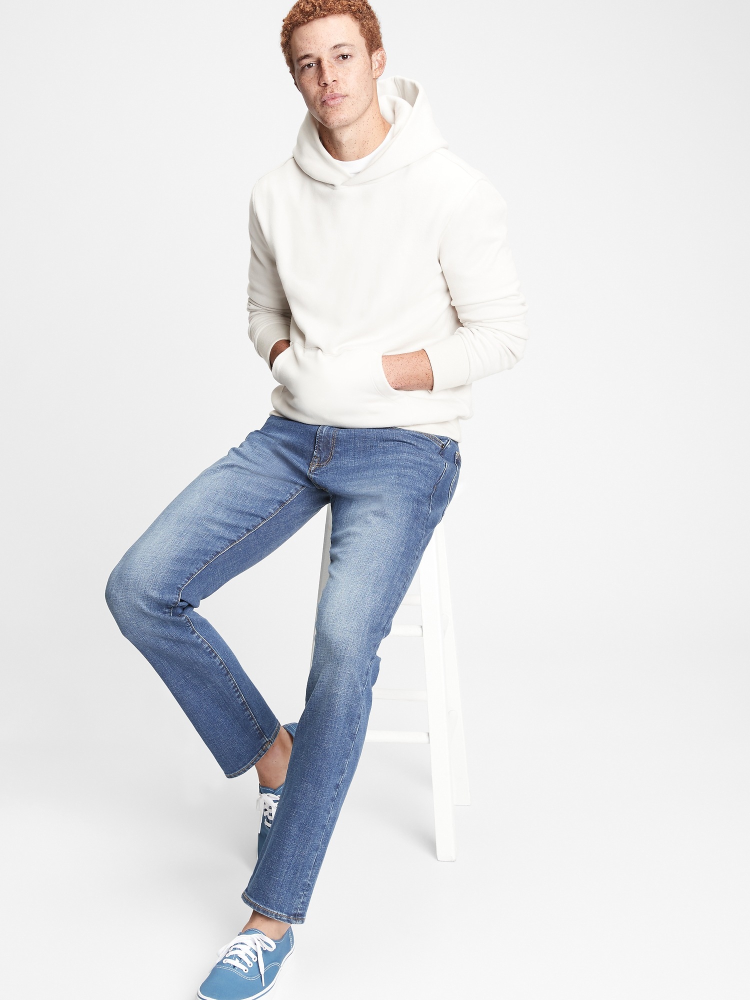 athletic taper jeans with gapflex