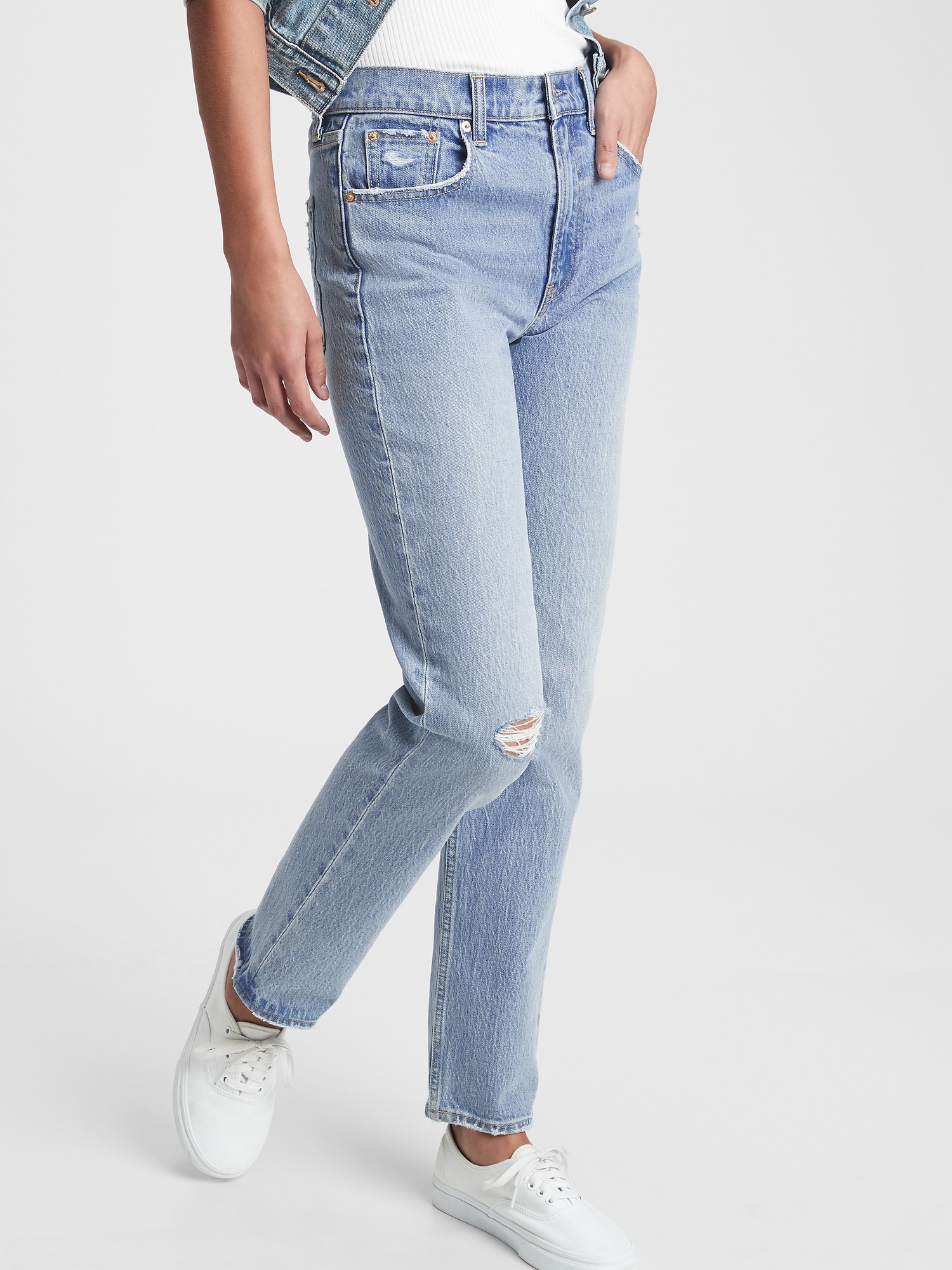 distressed straight leg jeans womens