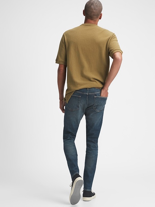 Image number 2 showing, Distressed Skinny Taper High Stretch Jeans with GapFlex