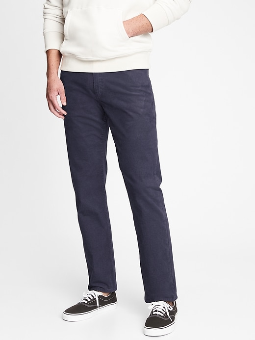 View large product image 1 of 1. Corduroy Straight Jeans with GapFlex