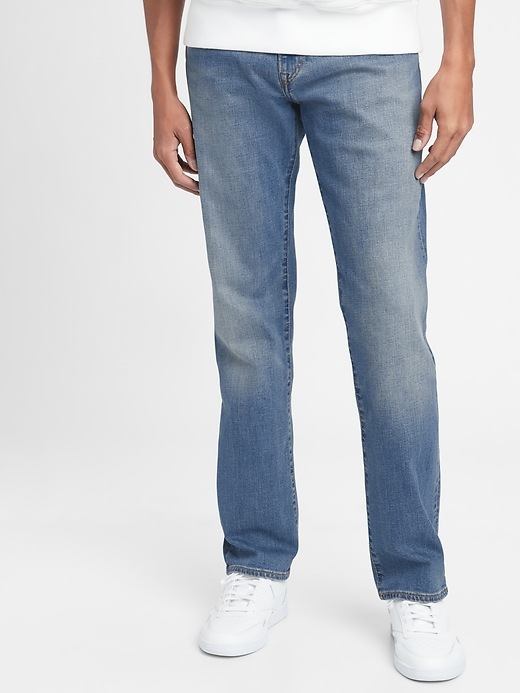 Image number 3 showing, GapFlex Straight Jeans with Washwell