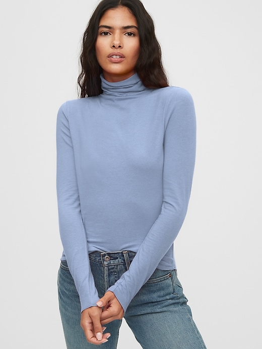 Image number 8 showing, Fitted Funnel-Neck T-Shirt