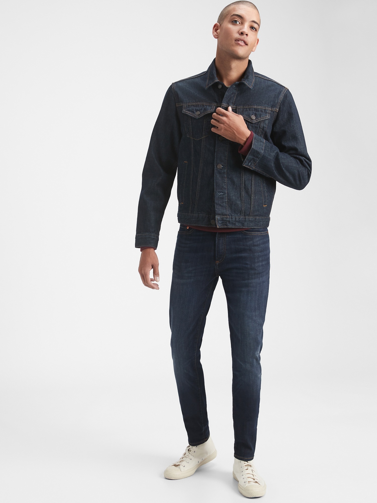 gap black skinny jeans mens