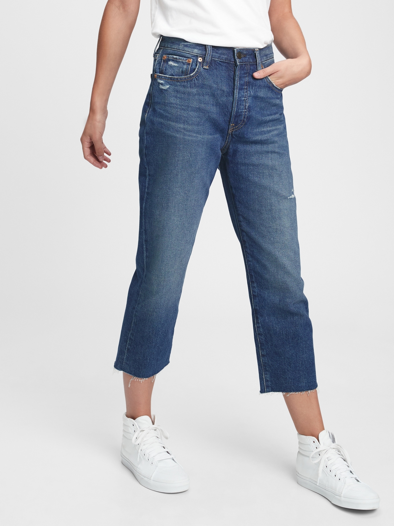 mid waist boyfriend jeans