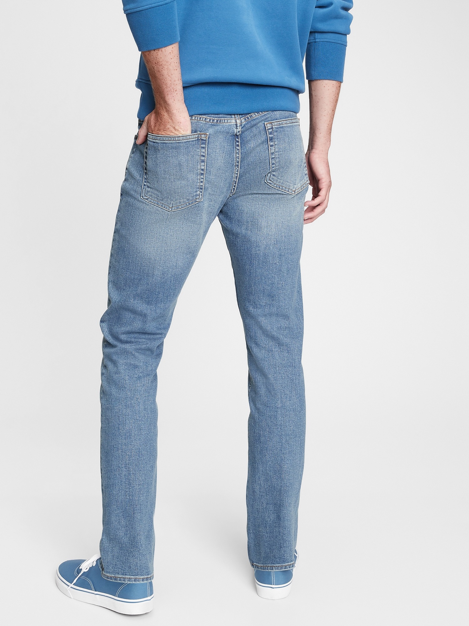 medium indigo jeans