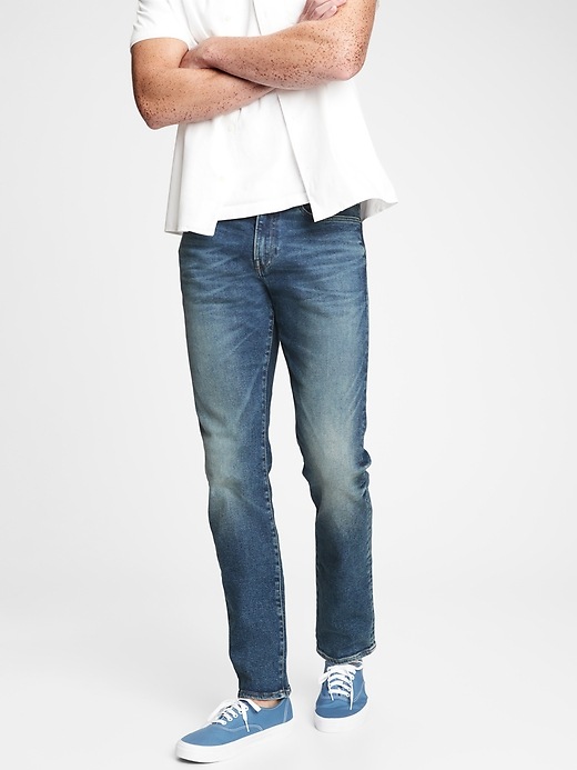 1 of 8 showing, with the color vintage tint of product GapFlex Slim Jeans With Washwell™