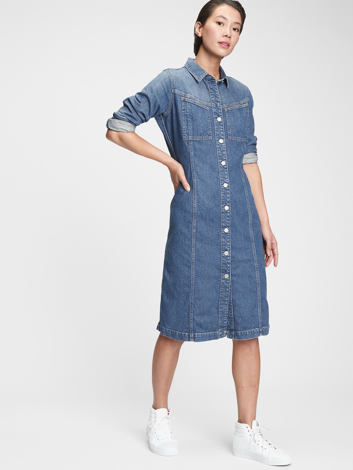 western denim dress