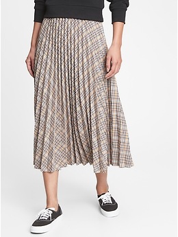 gap pleated midi skirt