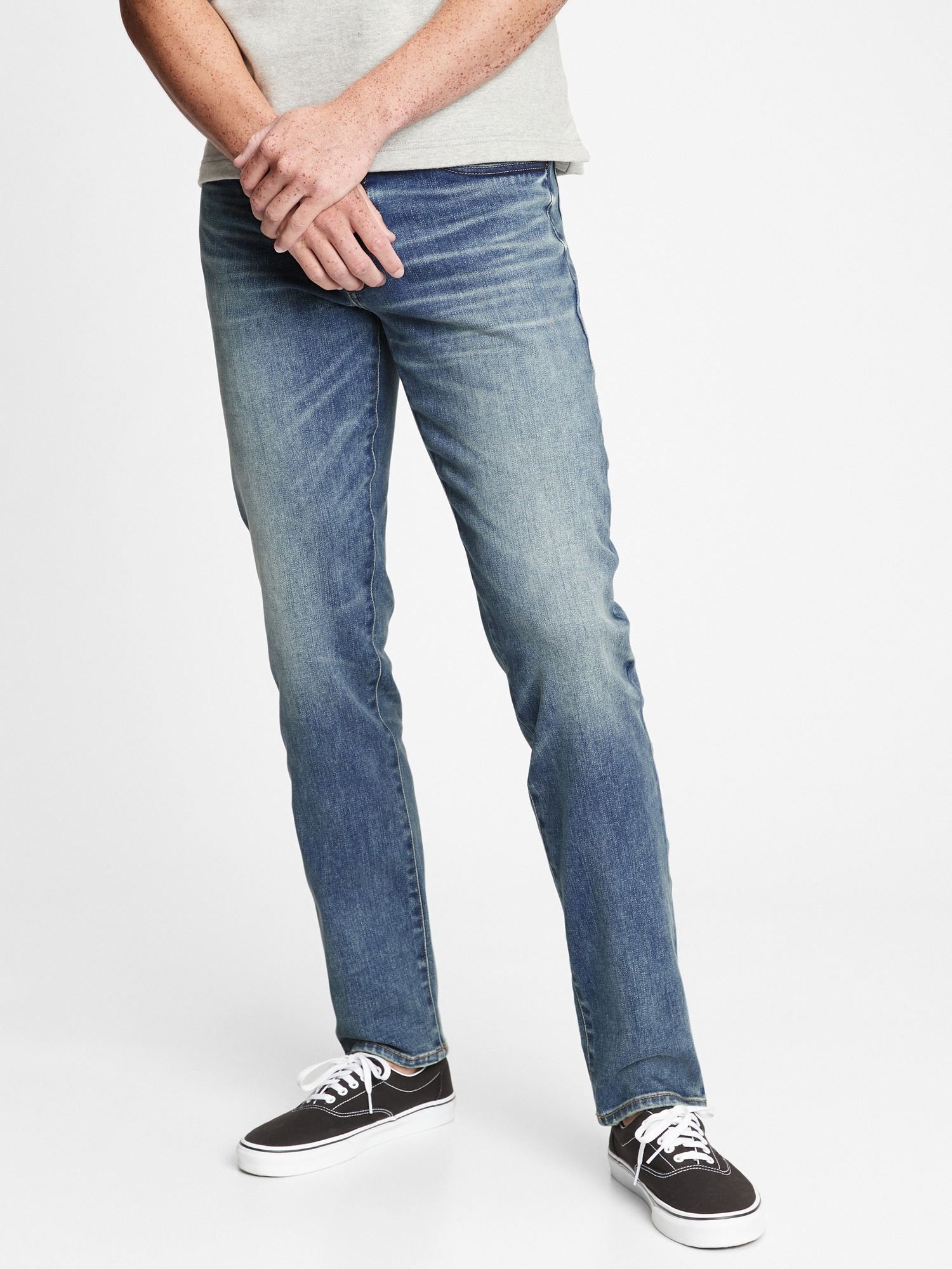 slim straight jeans with gapflex