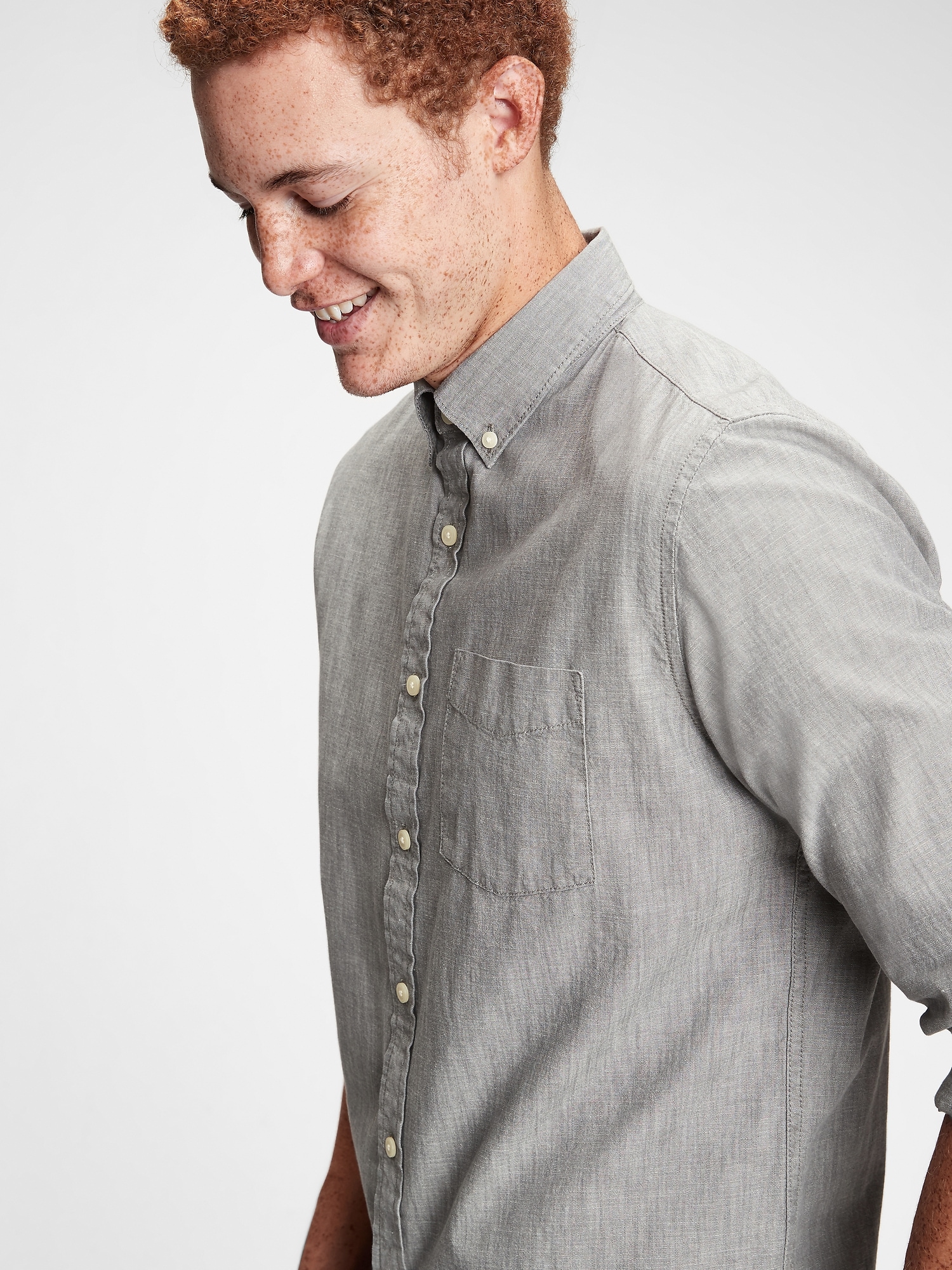 Chambray Shirt in Untucked Fit | Gap Chambray Shirt in Untucked Fit | Gap