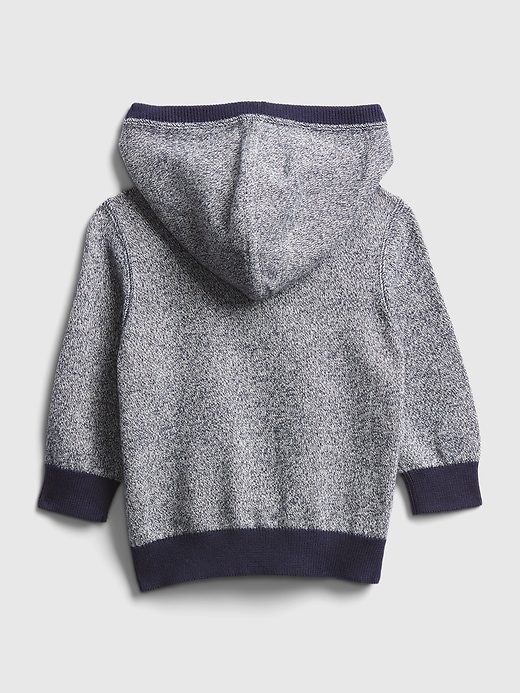 2 of 8 showing, with the color dark night of product Baby Marled Sweater Hoodie