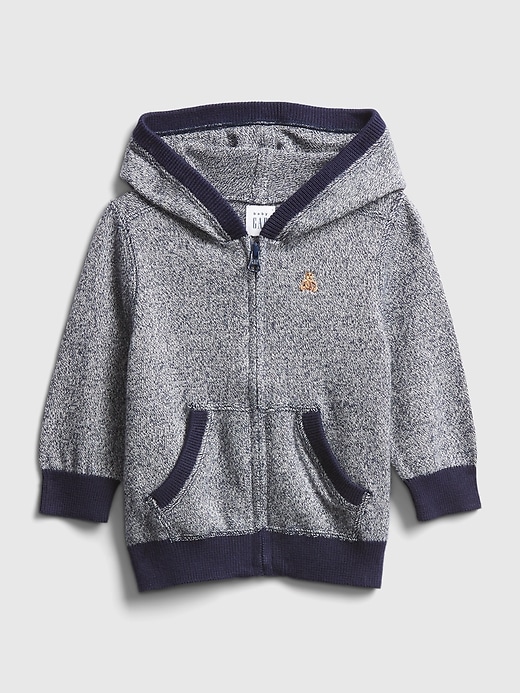 1 of 8 showing, with the color dark night of product Baby Marled Sweater Hoodie