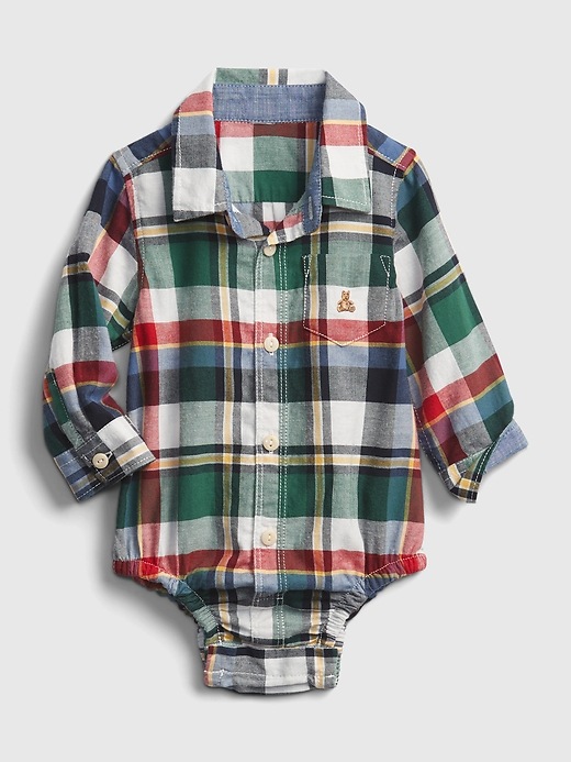 View large product image 1 of 1. Baby Plaid Bodysuit