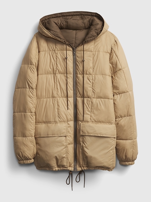 Image number 7 showing, Lightweight Reversible Grid Quilted Puffer Jacket