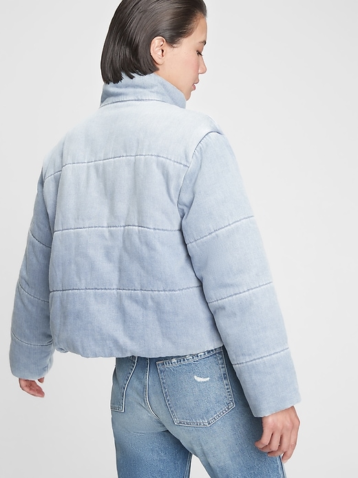 Gap denim puffer jacket Clearance