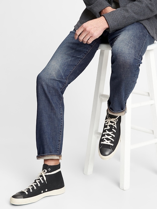 Image number 4 showing, Athletic Taper Jeans in GapFlex