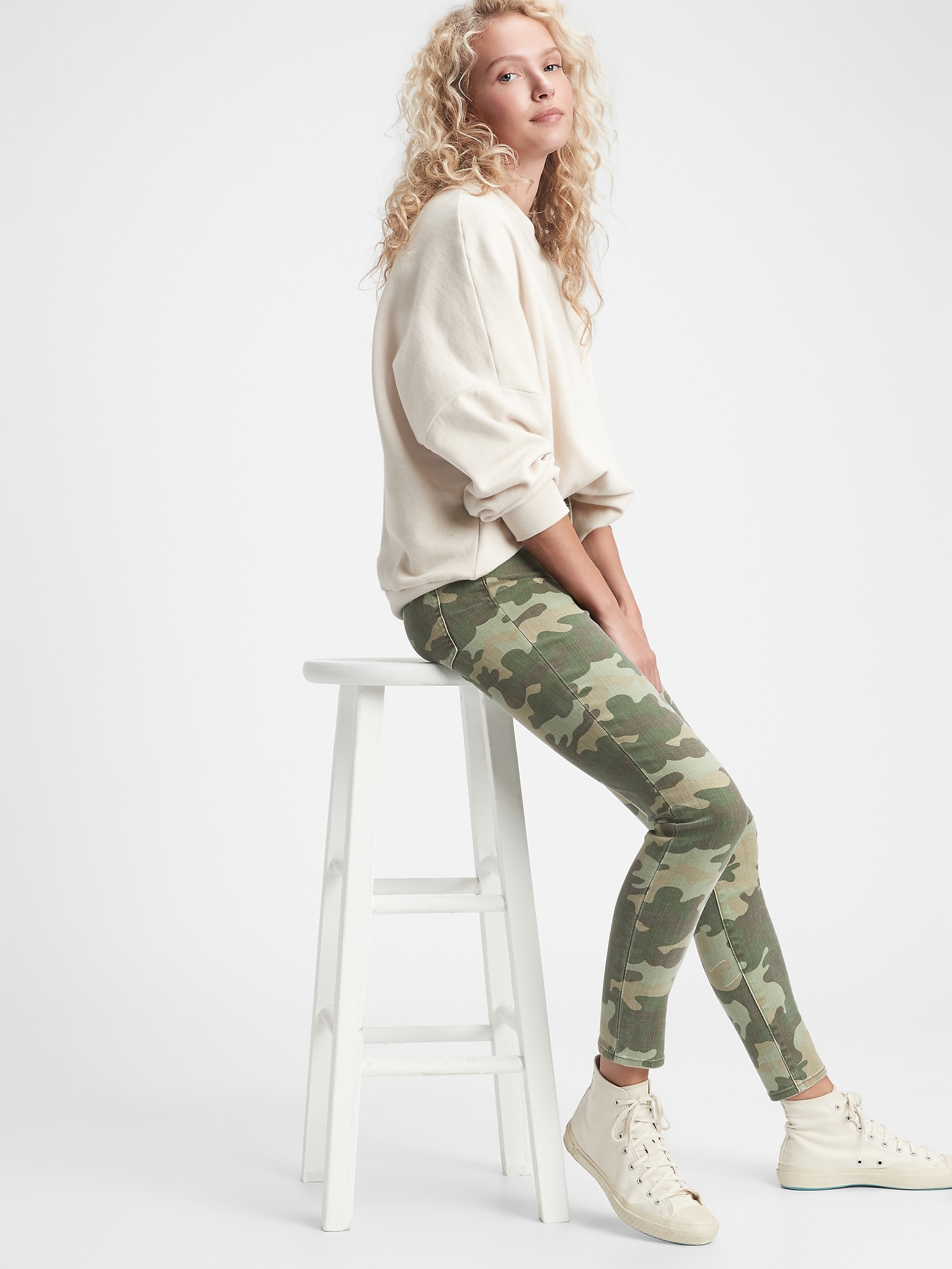 gap camo jeans