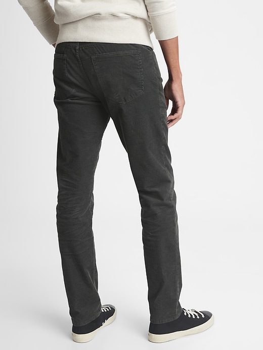2 of 8 showing, with the color smoke gray of product Corduroy Skinny Jeans with GapFlex