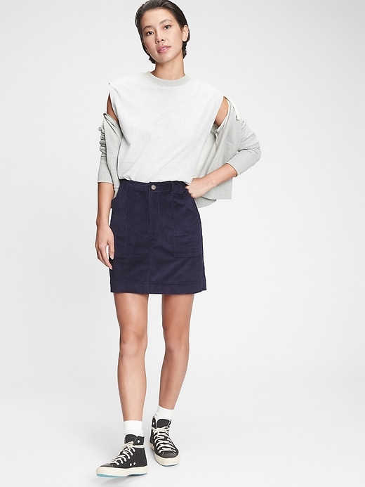 Image number 3 showing, Corduroy Mini Skirt