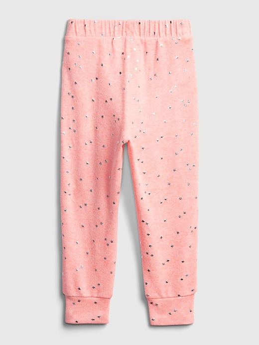 2 of 8 showing, with the color pink stars of product Toddler Softspun Print Pull-On Joggers