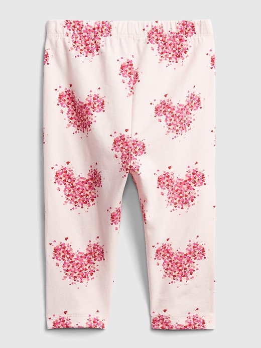 2 of 8 showing, with the color pink cameo of product babyGap &#124 Disney Mickey Mouse Heart Leggings
