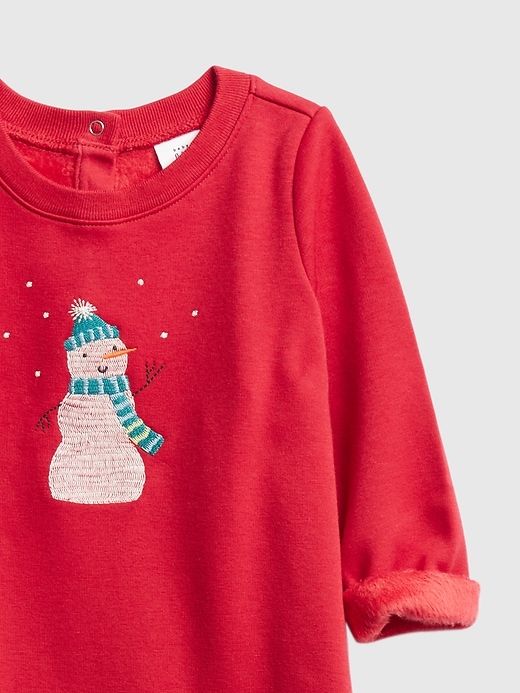 Image number 3 showing, Baby Cozy Snowman One-Piece