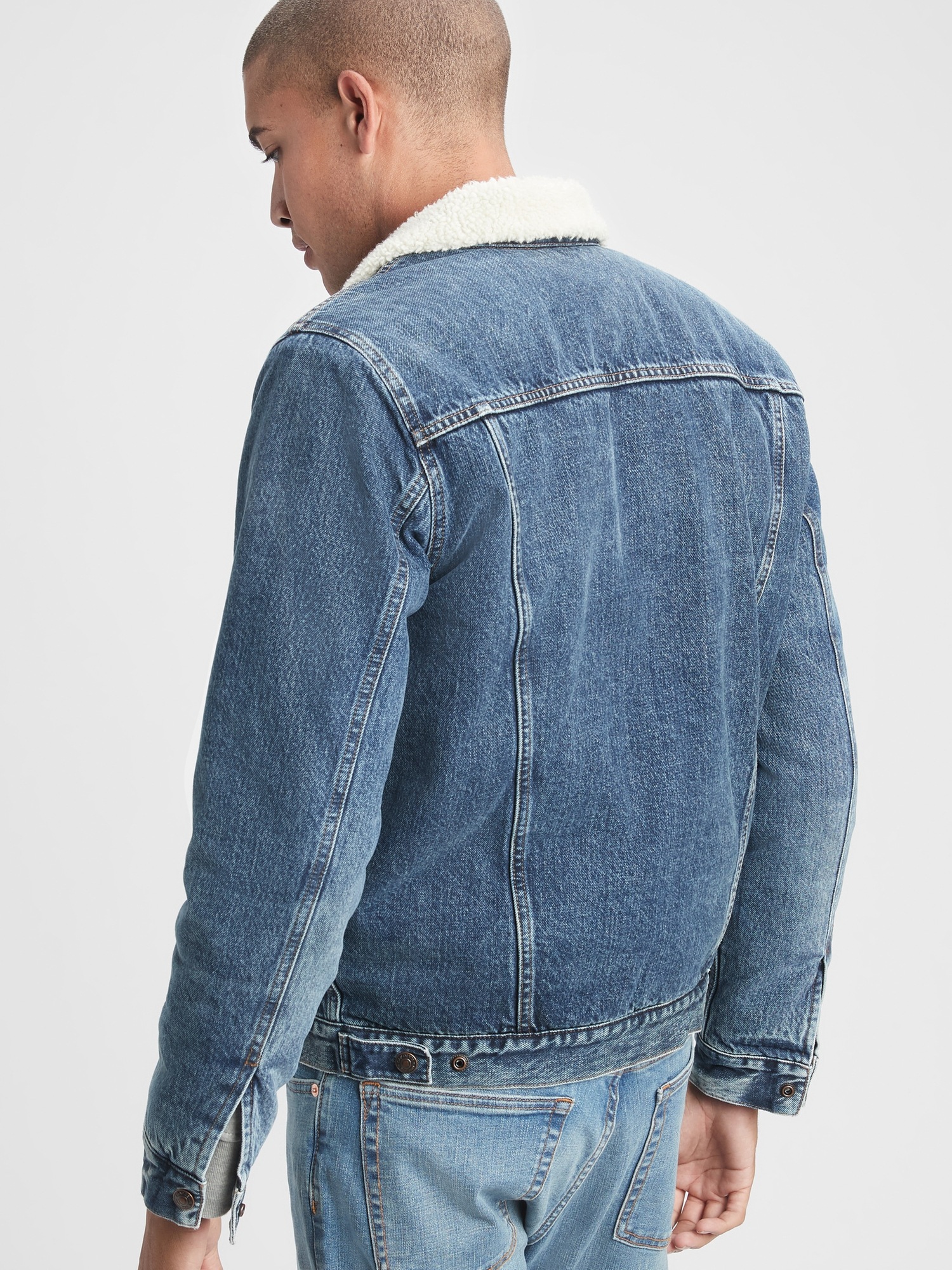 gap sherpa denim