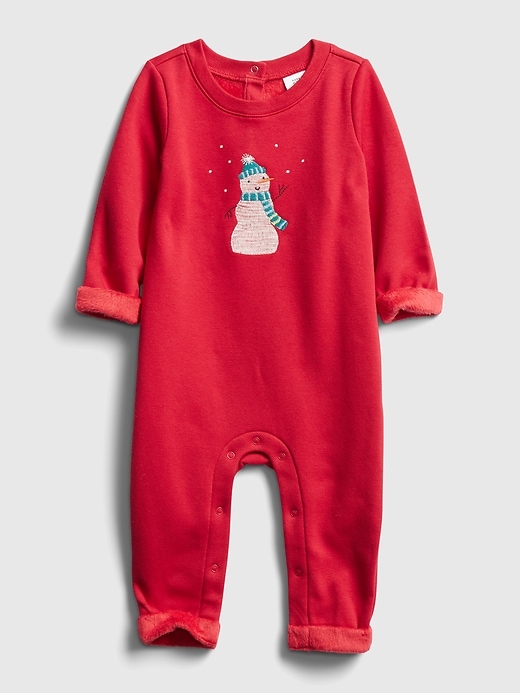 Image number 1 showing, Baby Cozy Snowman One-Piece